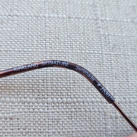 Vintage Kirkland Signature Eyeglasses Frame Brown/Gold Tone Glasses Made Italy - Picture 12 of 13